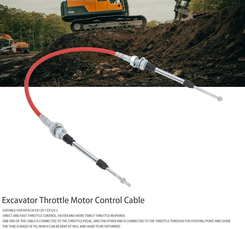 4.5m Length Excavator Throttle Control Cable for Hitachi EX120 1 Motor Control Cable Excavator Parts