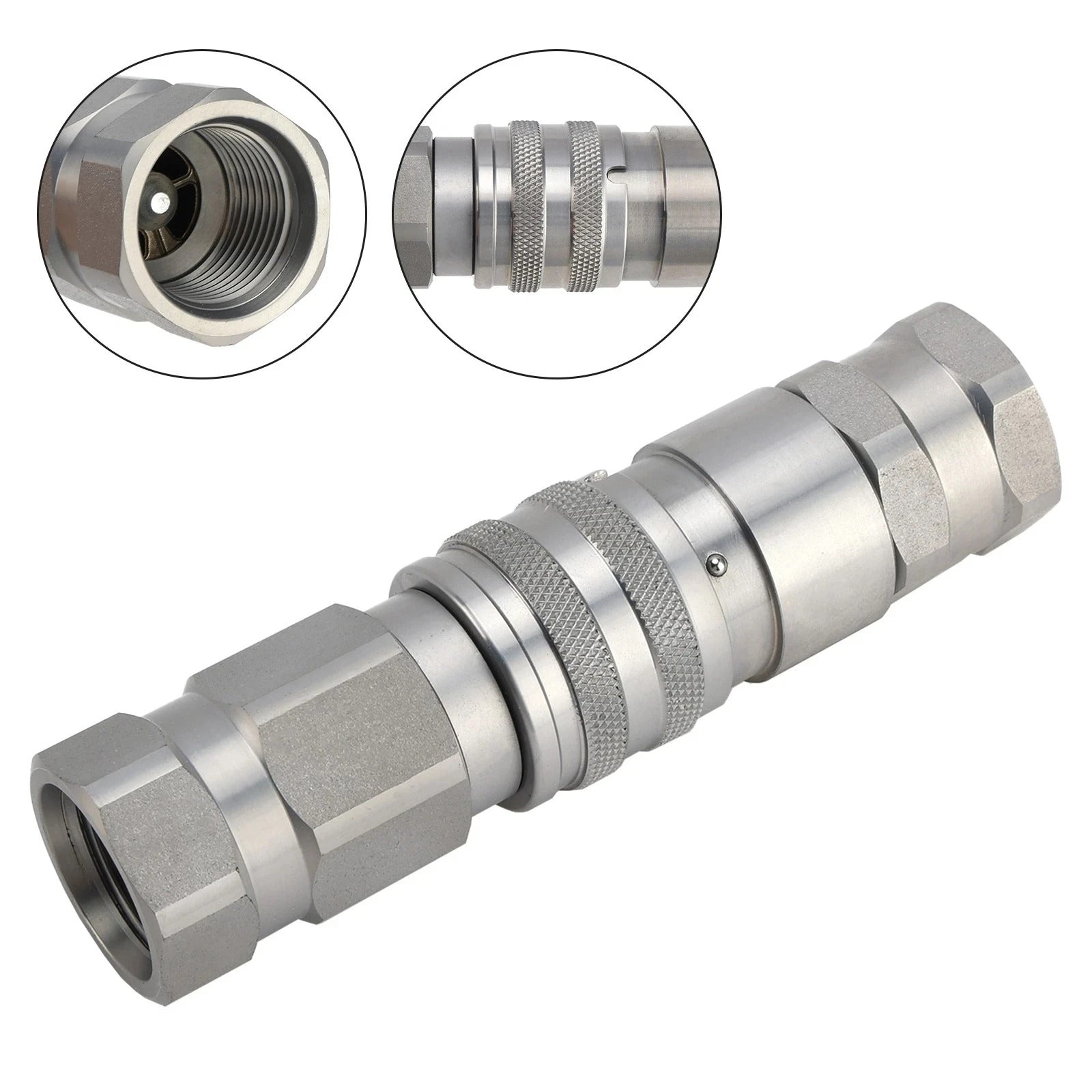 FF Flat Hydraulic Quick Coupling With  Plug For NPT G1/4 G3/8 G1/2 G3/4 G1 Thread High Pressure Oil Hose Connector Release