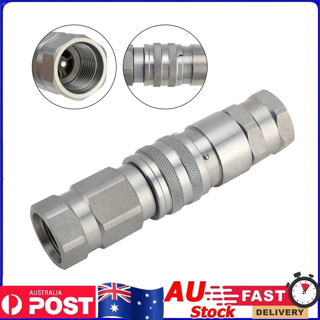 FF Flat Hydraulic Quick Coupling With  Plug For NPT G1/4 G3/8 G1/2 G3/4 G1 Thread High Pressure Oil Hose Connector Release