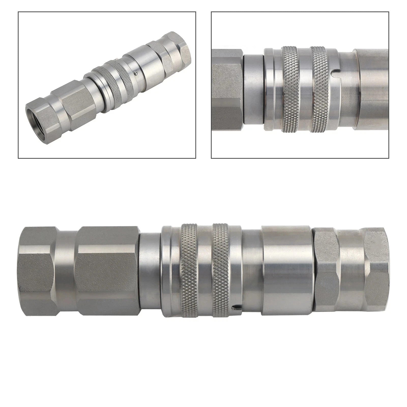 FF Flat Hydraulic Quick Coupling With  Plug For NPT G1/4 G3/8 G1/2 G3/4 G1 Thread High Pressure Oil Hose Connector Release