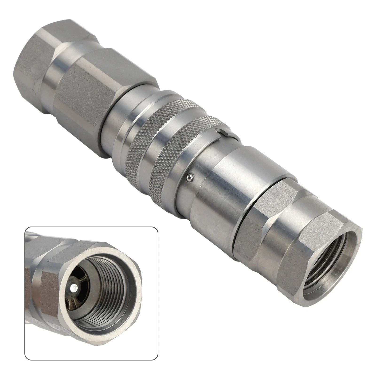 FF Flat Hydraulic Quick Coupling With  Plug For NPT G1/4 G3/8 G1/2 G3/4 G1 Thread High Pressure Oil Hose Connector Release