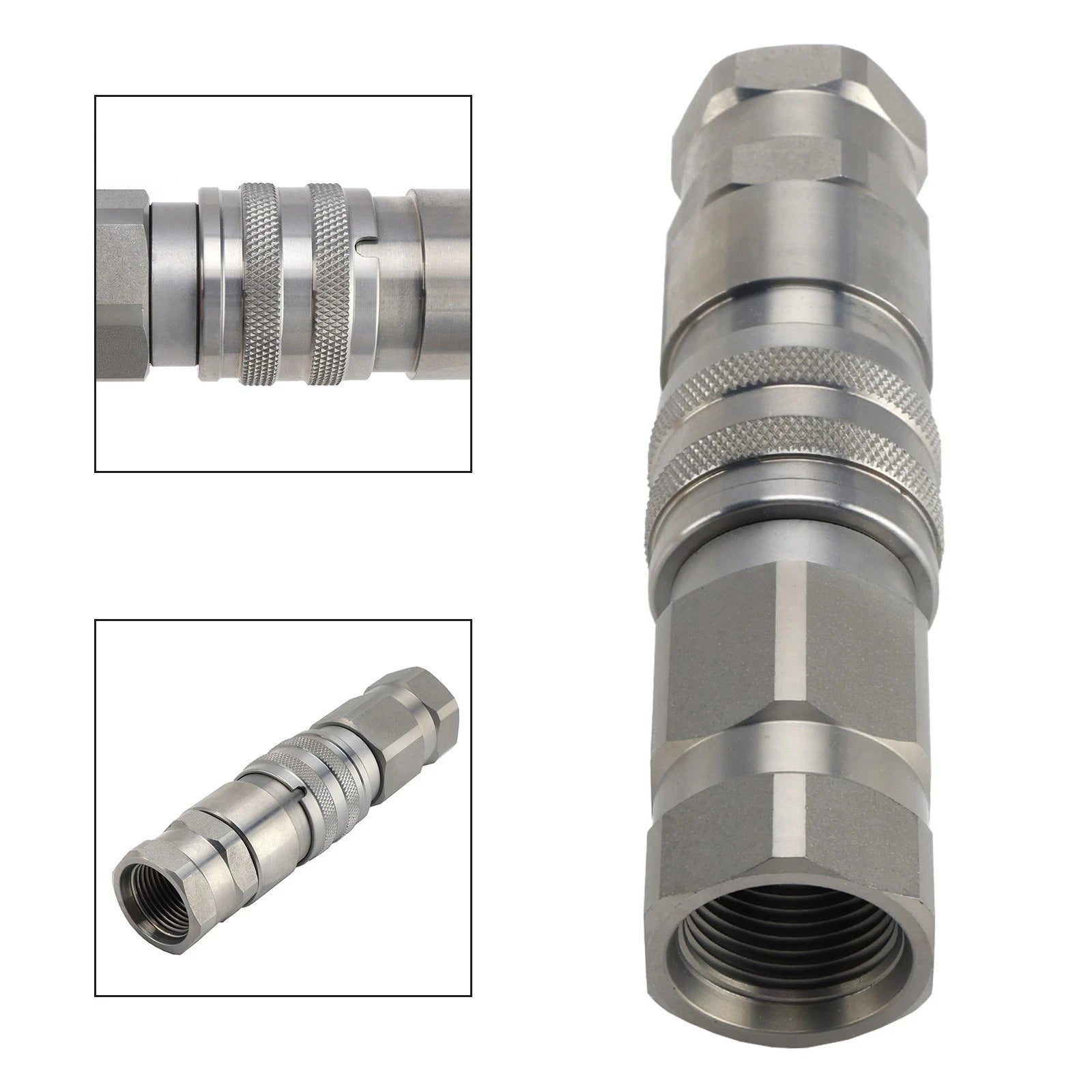 FF Flat Hydraulic Quick Coupling With  Plug For NPT G1/4 G3/8 G1/2 G3/4 G1 Thread High Pressure Oil Hose Connector Release